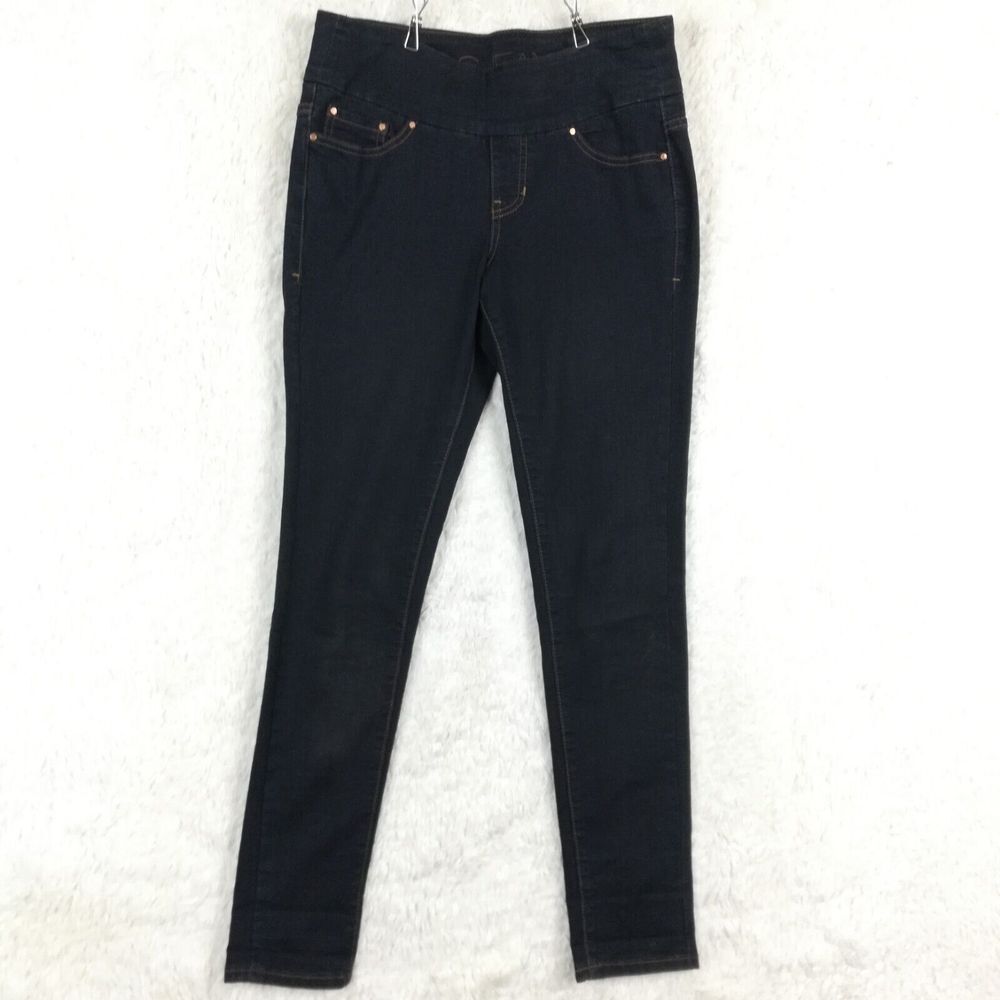 Jag Womens Jeans Skinny Blue Denim Pull On Dark Wash Mid Rise Stretch 4